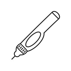 Stationary concept, correction pen icon, line style