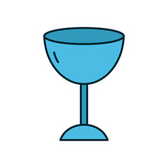 wine glass icon, line and fill style