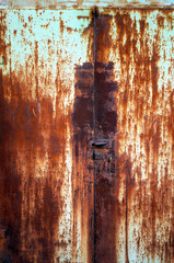rusty metal door