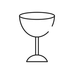 wine glass icon, line style