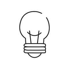 light bulb icon, line style