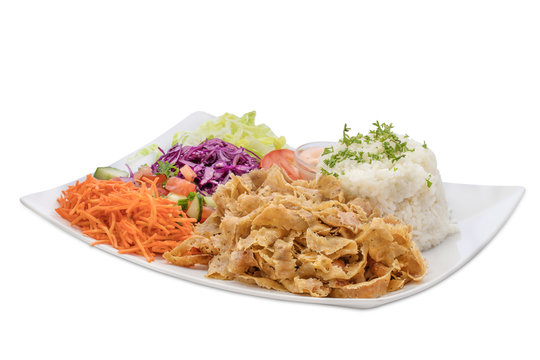 D&ouml;ner Kebab Reis Teller