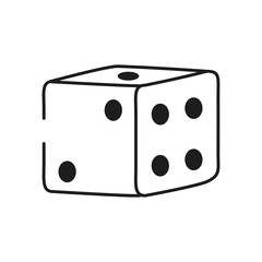 dice icon, line style