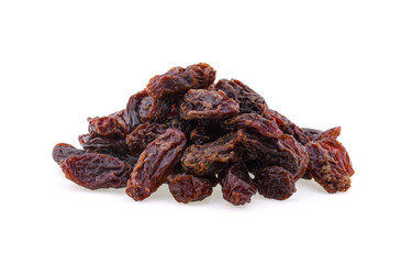 Raisins isolated on white background