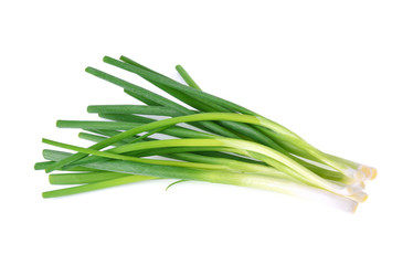 Green onion isolated on the white background