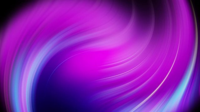 Blue and pink neon glowing curved wavy lines abstract motion background. Loop