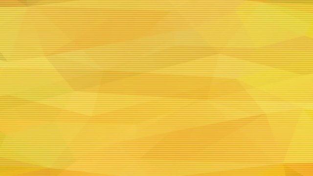 Interlaced Kaleidoscopic Motion Of Light Yellow Abstract Plaques Composed By 3D Triangles Merging Into One Darker Homogenized Layer With A Striped Surface Texture Similar To An Old Tv Screen