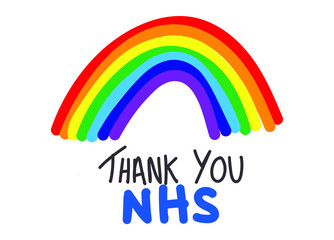 THANK YOU NHS rainbow vector - Coronavirus pandemic 2020