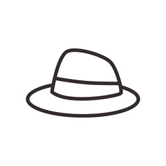 Hat line style icon vector design