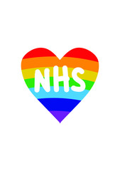 NHS rainbow loveheart vector during the 2020 Coronavirus pandemic (England)
