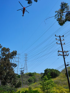 Helicopter Powerline Construction