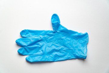 Like gesture in blue medical glove. Everything will be fine
