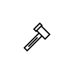 Medical hammer tool icon vector in linear, outline style design isolated on white background, icon illustration, eps 10
