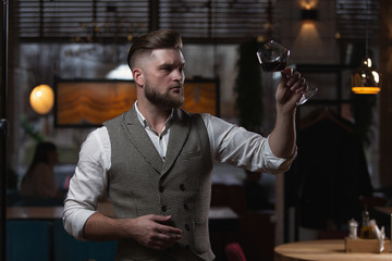  Sommelier guy with a glass