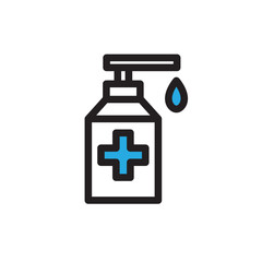 Fototapeta premium alcohol gel, hand sanitizer icon, vector illustration