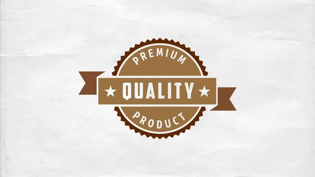 manufacturer trademark design with a round graphip surrounded by a saw carving boundary texture with fashionable text written inside over a section of creased cardboard texture