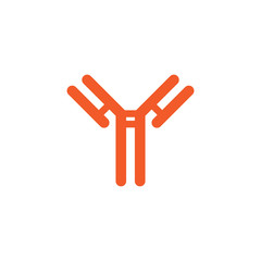Obraz premium antibody, immunoglobulin line icon, vector illustration