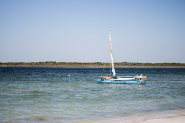sailboat on the river in Ceara