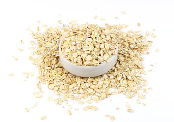 oat flakes in glass jar