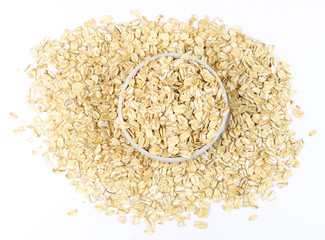 oat flakes in glass jar