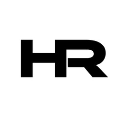 Initial 2 letter Logo Modern Simple Black HR
