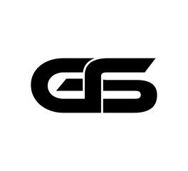 Initial 2 letter Logo Modern Simple Black GS