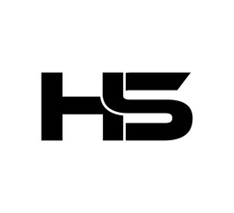 Initial 2 letter Logo Modern Simple Black HS