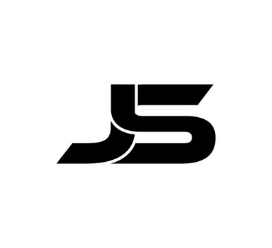 Initial 2 letter Logo Modern Simple Black JS