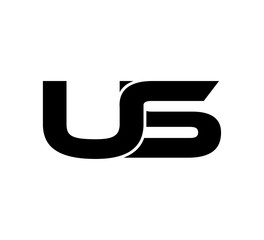 Initial 2 letter Logo Modern Simple Black US