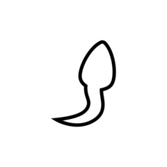 Sperm icon vector  in linear, outline style, isolated on white background