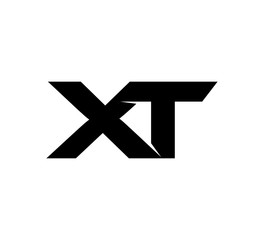 Initial 2 letter Logo Modern Simple Black XT