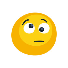 crazy emoji face flat style icon vector design