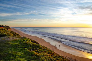Beautiful sunset over the pacific ocean in California