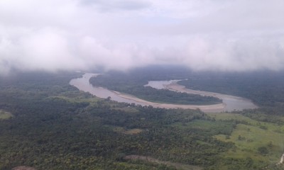 view over river Putumayo, Colombia