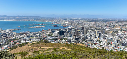 Cape Town Waterfront as seen from Signal Hill, South Africa