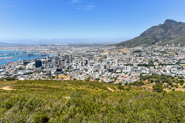 Fototapeta na wymiar Aerial View of Cape Town Downtown, Western Cape, South Africa