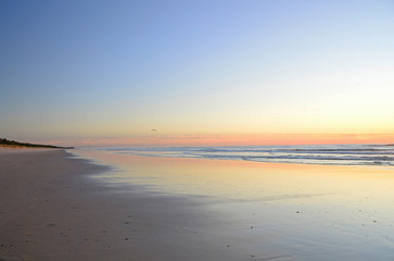 Fototapeta na wymiar Sunrise in Casuarina beach, Australia