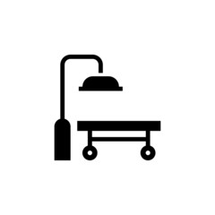 Surgery vector icon in black flat shape design isolated on white background