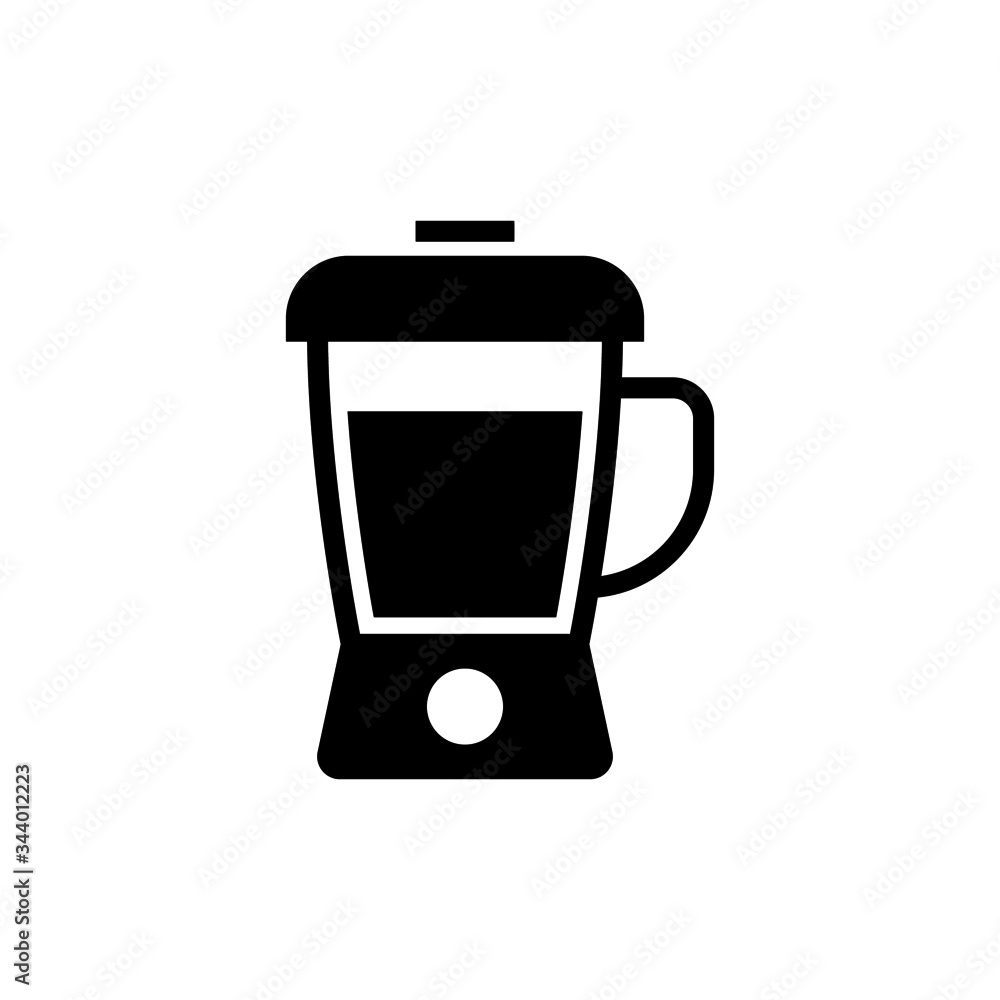 Poster blender vector icon in black flat shape design isolated on white background