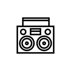 Stereo vector icon in outline, linear style isolated on white background