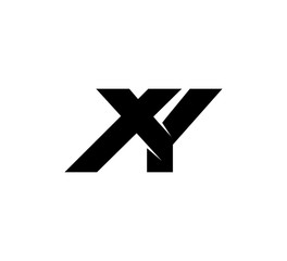 Initial 2 letter Logo Modern Simple Black XY