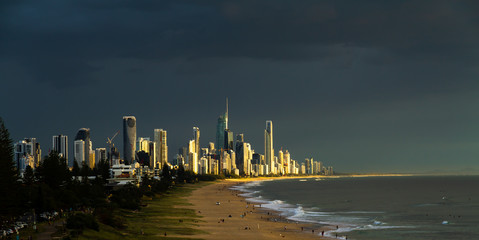 Surfers Paradise, Gold Coast, at sunset
