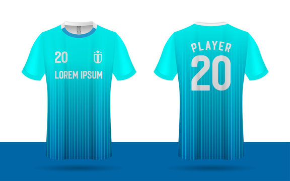 Football jersey front and back template