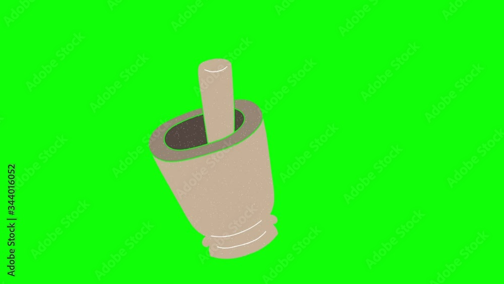 Poster mash tool hand drawn green screen. floating loop animation