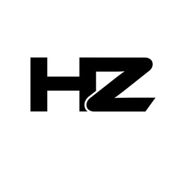 Initial 2 letter Logo Modern Simple Black HZ
