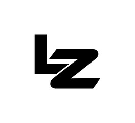 Initial 2 letter Logo Modern Simple Black LZ
 - obrazy, fototapety, plakaty