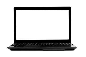 computer laptop isolated on white background ,include clipping path