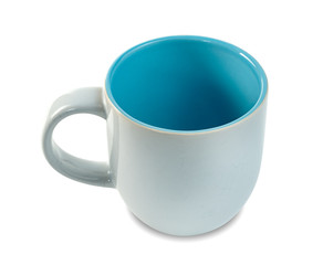 old cup coffee isolated on white background ,include clipping path