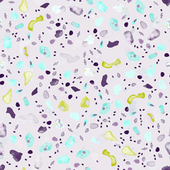 Terrazzo Texture Vector. Flooring Seamless Pattern
