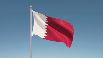 Qatar Flag waving